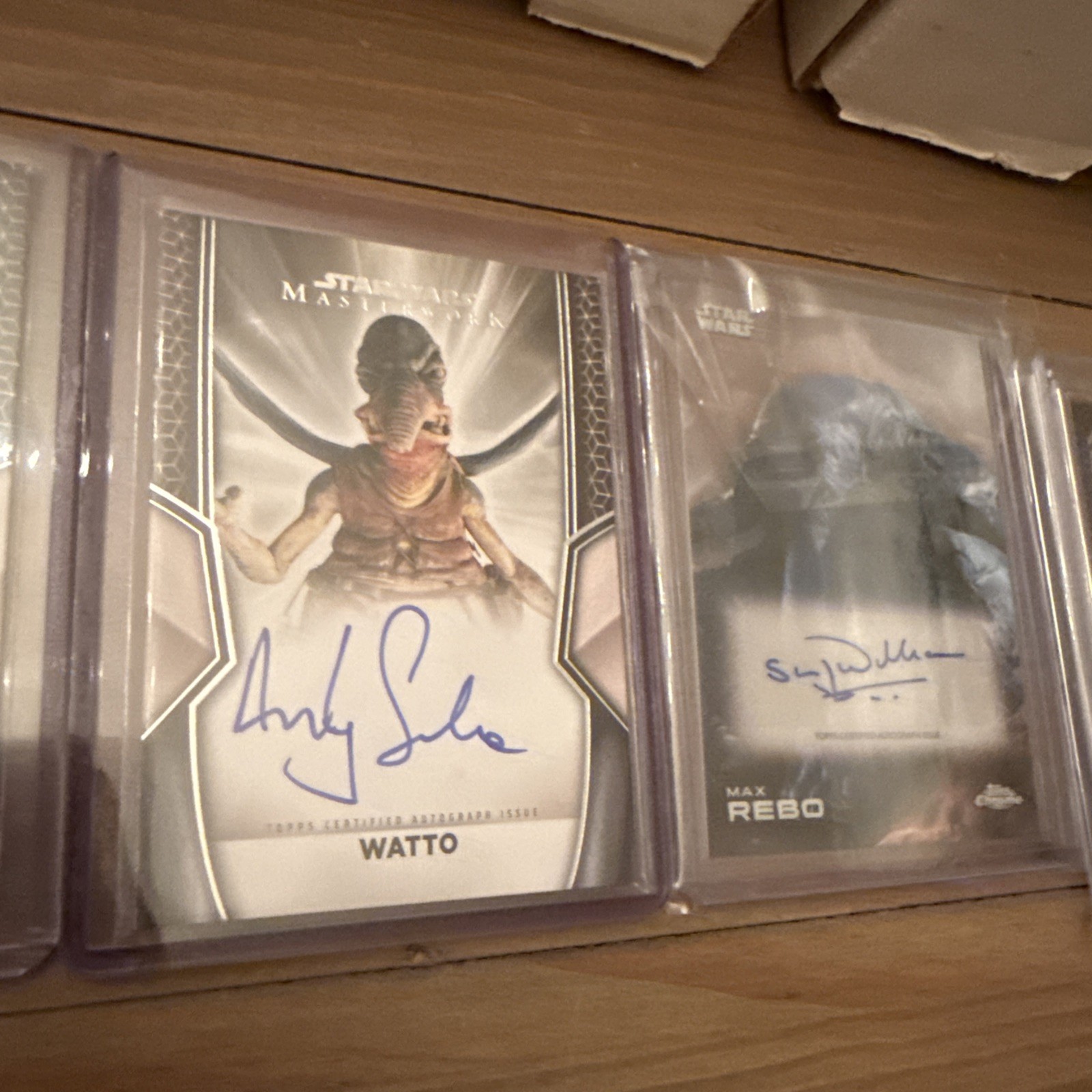 Lot Of 5 STAR WARS Masterwork Auto Cards. Rune Haako, Watto, Poggle, Boss, Rebo! view 20