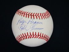 RALPH BRANCA BOBBY THOMPSON SIGNED OFFICIAL NATIONAL LEAGUE BASEBALL W/ JSA COA