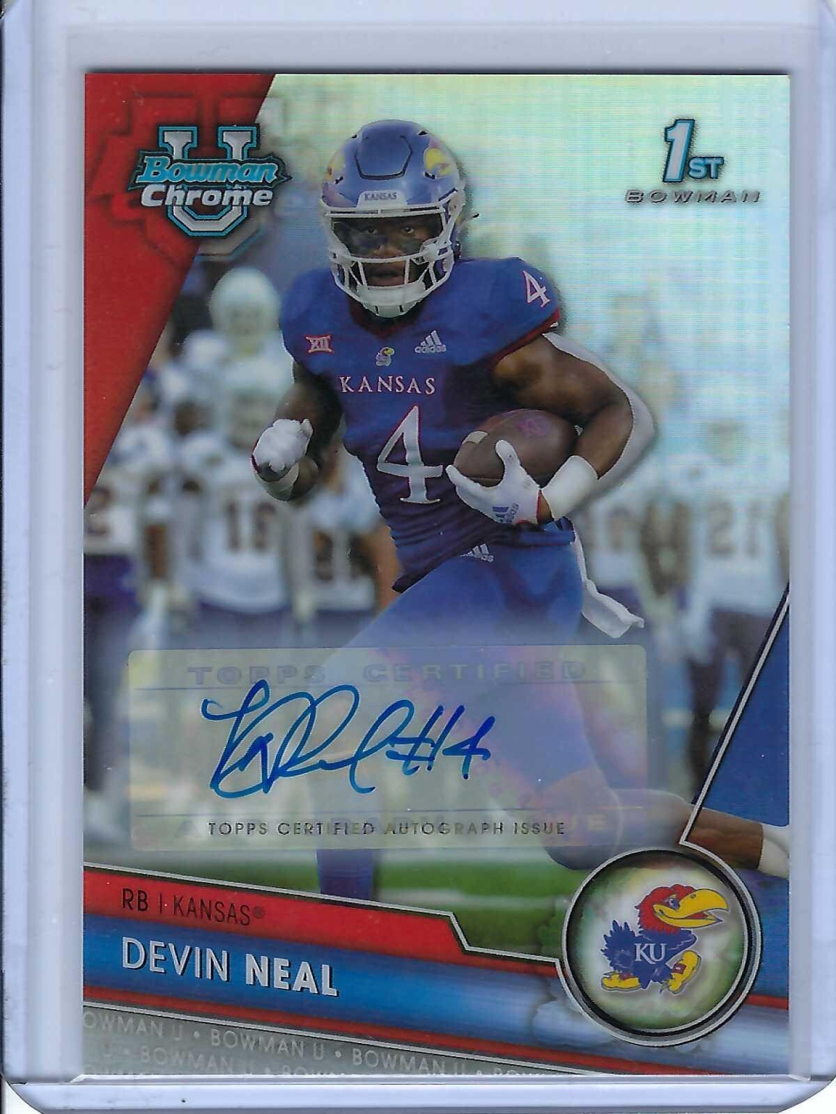 2023 BOWMAN UNIVERSITY CHROME REFRACTOR DEVIN NEAL 1st CARD # 58 AUTO /499