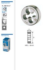 KRINO 12001 FILIERA FILIERE TONDE AL CROMO CON FILETTATURA METRICA PASSO GROSSO