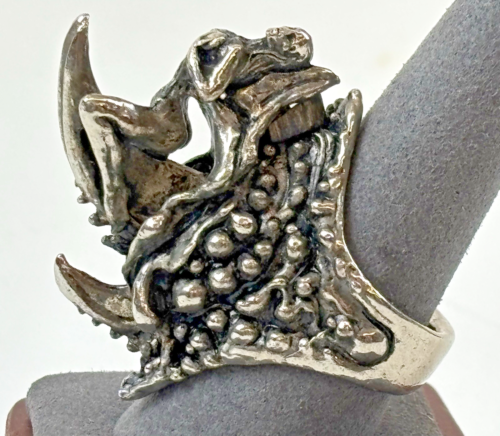 AXEL STOCKS WOMAN CLAW RING SIGNED SIZE 9.5 - Picture 4 of 14