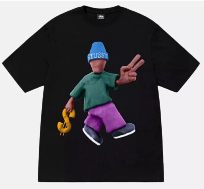 ★関税込★Stussy★Stussy Peace & Prosperity T-Shirt★Storm Stussy Peace & Prosperity Tee T-shirts Print Black Size M