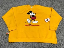 NEW Walt Disney World Sweatshirt Adult 3XL Yellow Mickey Mouse Standing Parks