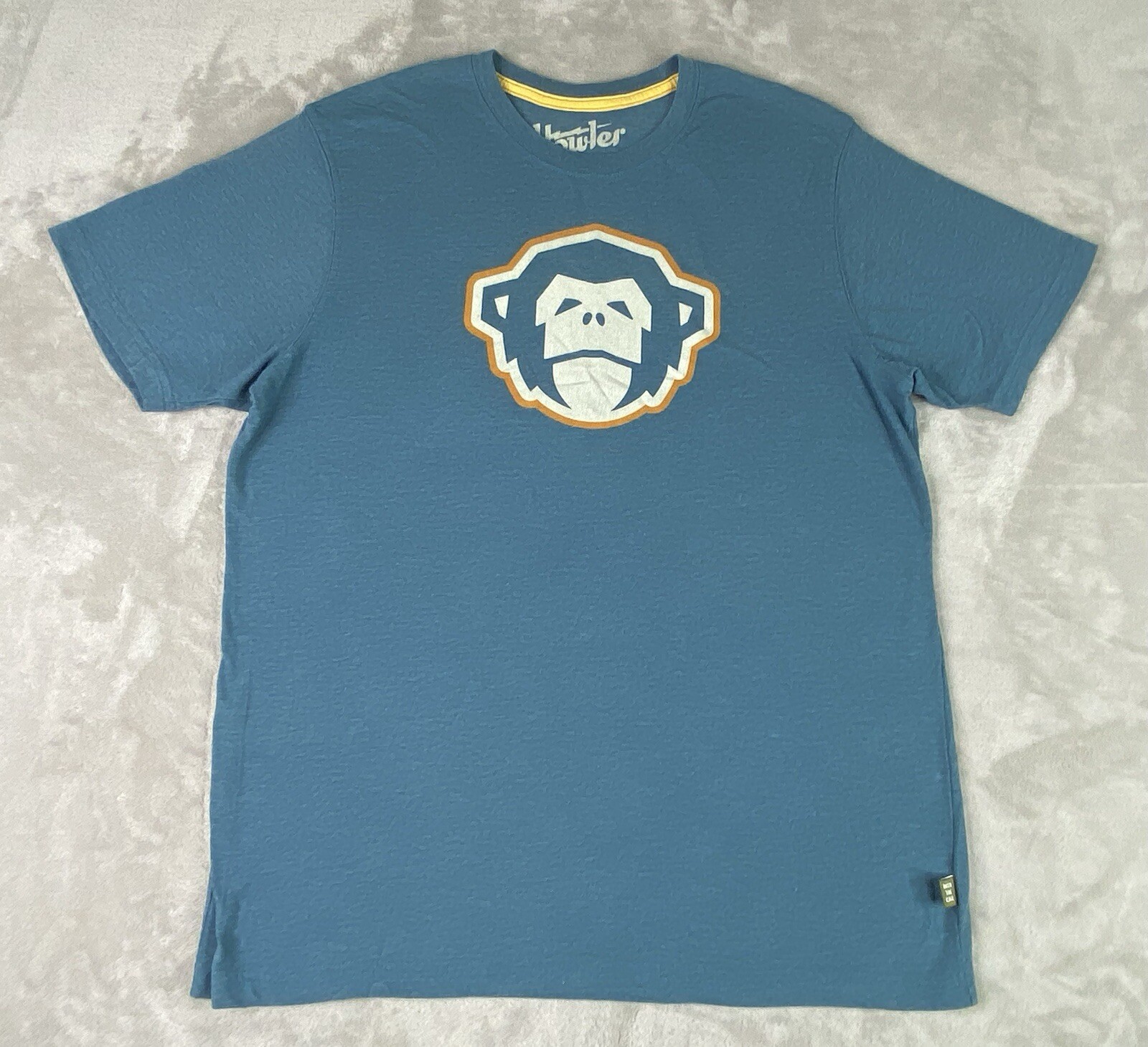 Howler Bros Blue Monkey Logo Mens Large Crew Neck T-Shirt Heed The Call