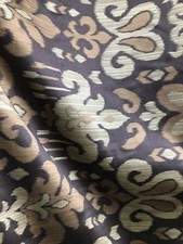 BROWN MULTICOLOR Brocade Upholstery Drapery Fabric 54 in. Sold BTY