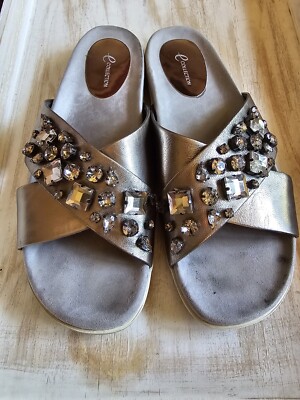COLLECTIONS Silver Rhinestone  SANDALS