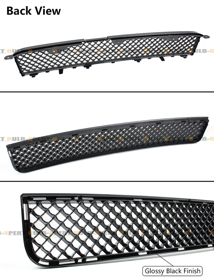 Para 2008-10 Scion XB Badgeless Malla Nido de abeja Negro Brillante Superior + Rejilla Inferior Foto 3 de 4