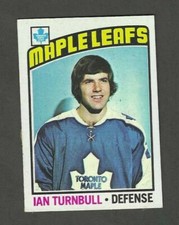 1976-77 TOPPS IAN TURNBULL #39 TORONTO MAPLE LEAFS