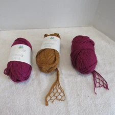 Rozetti Yarns Marina Glitz Skeins- Acrylic Mettalic Ribbon Yarn Lot of 3