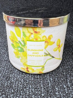 white Barn Sun Shine & Daffodil Scented Candle Wax Whit Essencial Oils