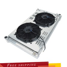 3 Row Aluminum Radiator Shroud Fan For 68-73 Chevy Chevelle Impala 71-90 Caprice 3 Row Aluminum Radiator Shroud Fan For 68-73 Chevy Chevelle Impala 71-90 Caprice