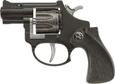 Pistole R8 schwarz 8er Schuss Karneval Fasching Revolver Agent Polizist Soldat