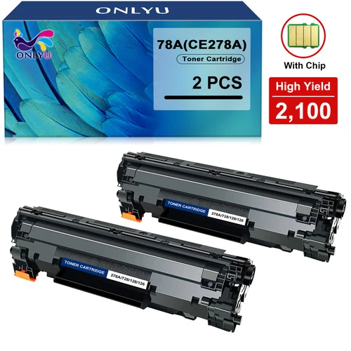 2 Pack 78A CE278A Black Toner Cartridge Fits For HP LaserJet P1606dn M1536dnf