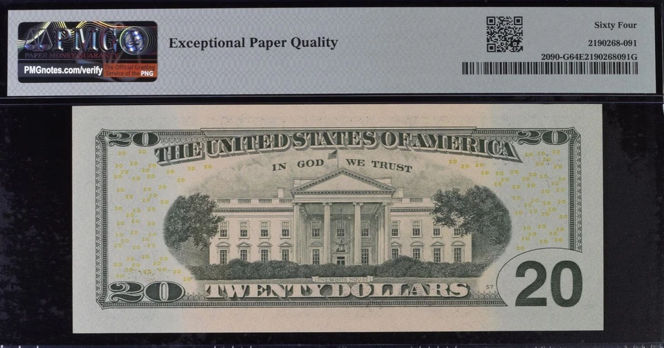 2004 $20 Federal Reserve Note PMG 64EPQ wanted popular low serial number 0000947 - Image 3 of 3