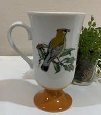 Vtg 1960s Fred Roberts Songbird Orange Pedest...