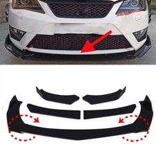 UK For Seat Ibiza Front Bumper Lip Body Kit Chin Spoiler Splitter Glossy Black