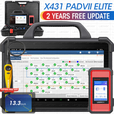 LAUNCH X431 PAD VII Pad7 Pro Car Diagnostic Scanner J2534 Programming Key Coding
