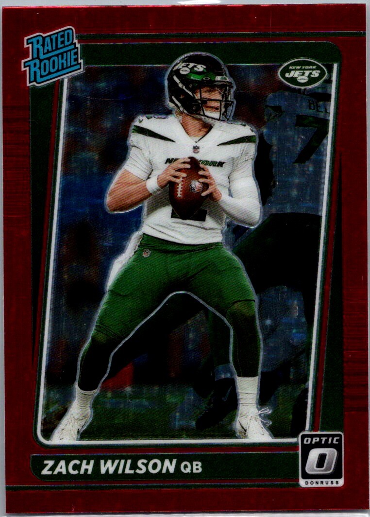 2021 Donruss Optic #202 Zach Wilson Red Hyper