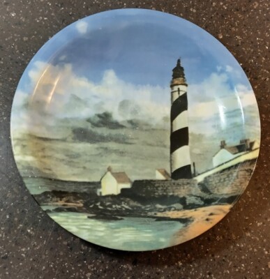 lighthouse wall decor plate seagulss ocean lake