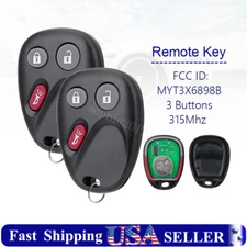 2 For 02 03 04 05 06 07 08 09 Chevrolet Trailblazer Key Fob Remote MYT3X6898B