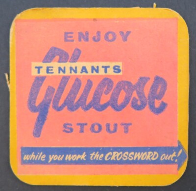 Antique TENNANTS STOUT beer beermat coaster beer mug 13