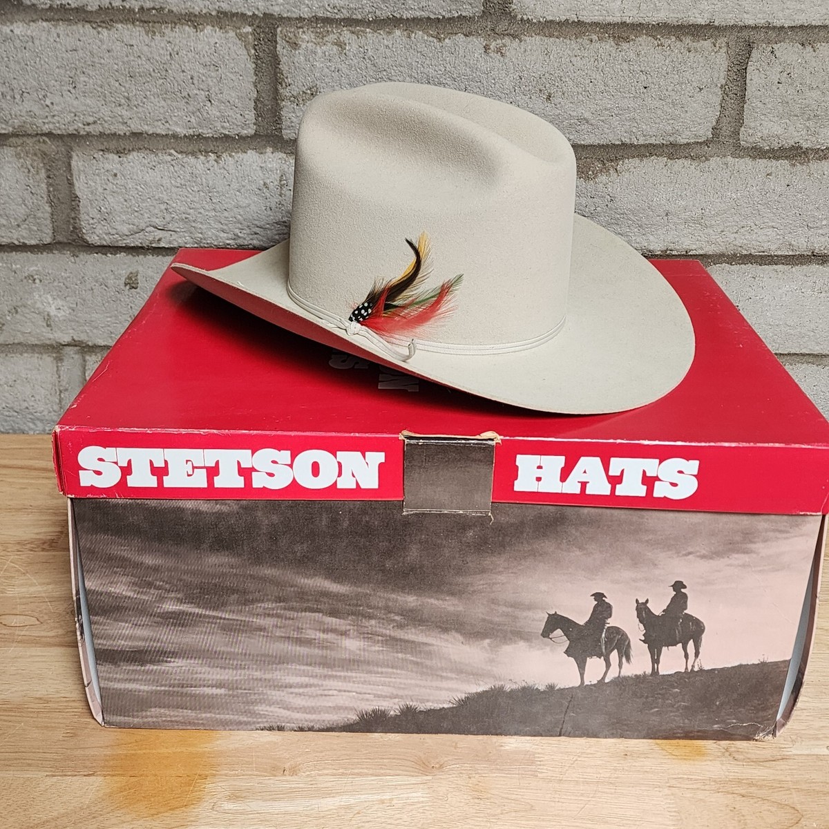 Stetson 4x Beaver Cowboy Hat Size 7 Silver Belly Rancher 4