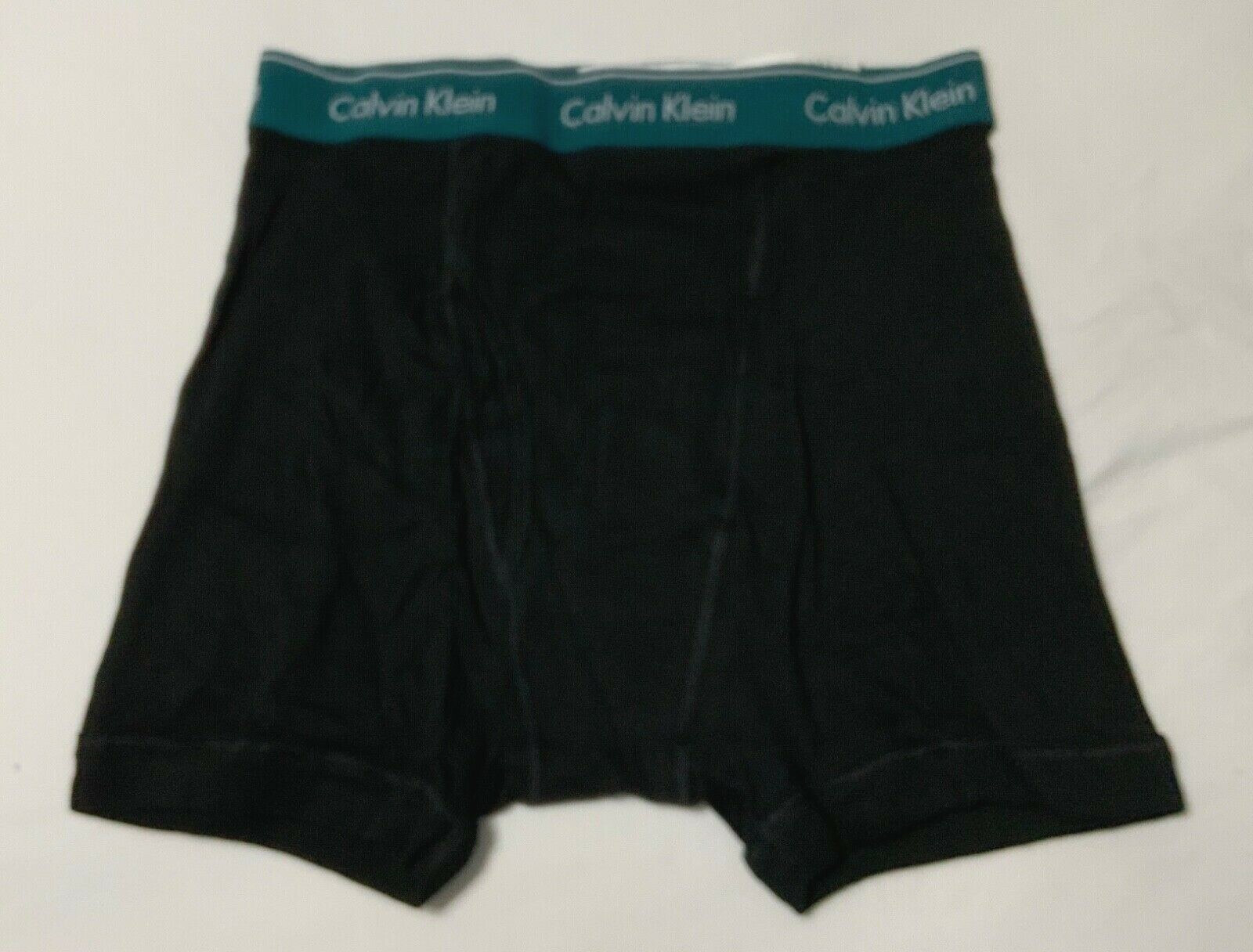 Calvin Klein Men's 3 Boxer Briefs Classic Fit 100 Cotton Black Size S
