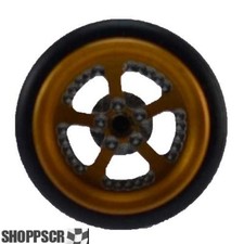 Pro Track Evolution in Gold 3/8" O-Ring Drag Wheelie Wheels / H.O. Fronts