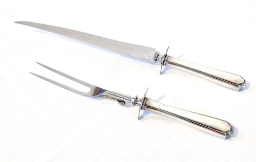 Towle Sterling Silver Lady Constance 2 Piece Meat Carving Set Monogram "M" 1922