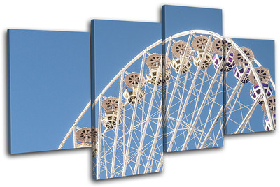 Karussell Sommer Wahrzeichen MULTI LEINWAND WANDBILD Bild Druck