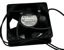 PAPST MOTOREN FAN TYP 4600 X 115V 50/60Hz 20W IMPEDANCE PROTECTED BLACK ✅