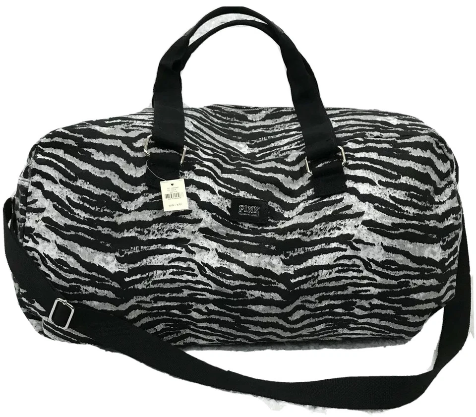 Victoria Secret ROSA Bolsa de Gimnasio Grande Estampado de Animales Logo Bolso de Viaje Foto 3 de 4