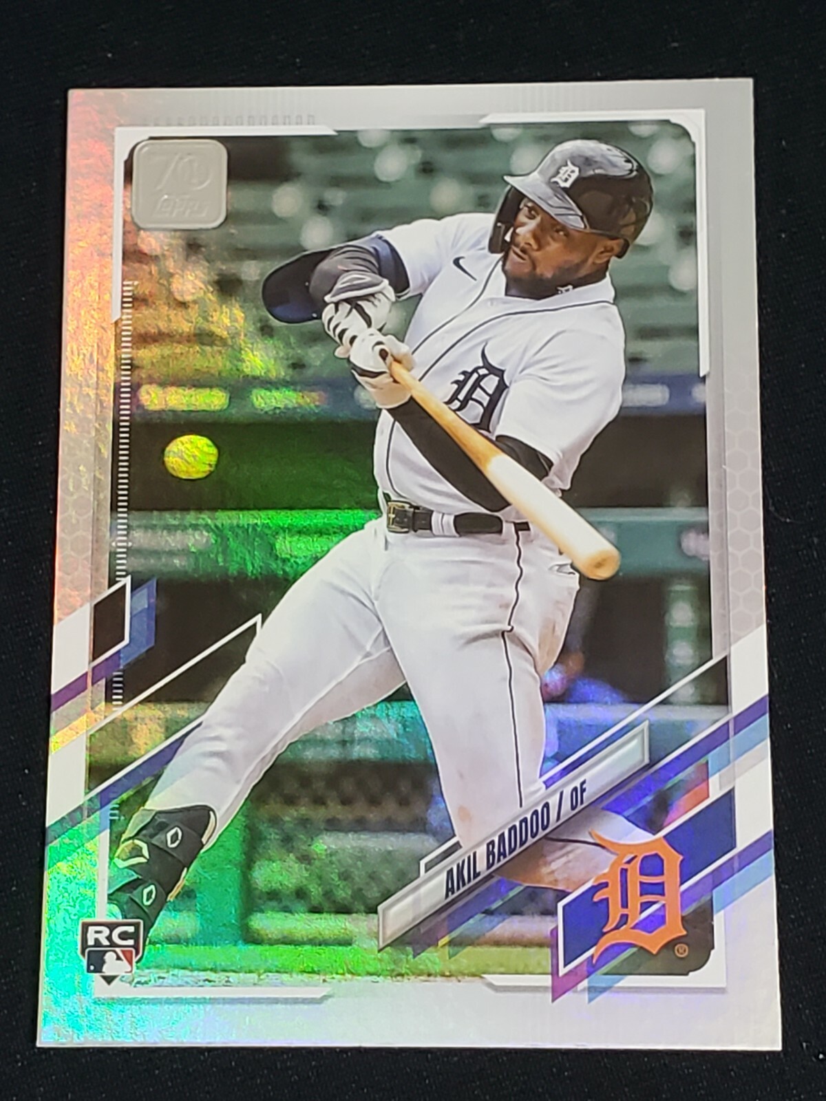Akil Baddoo 2021 Topps Update Rainbow Foil Rookie Parallel Tigers RC