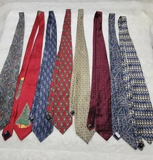 Silk Ties Lot Of 8 Bill Blass Daniel Cremieux Evan Picone Mark Alexander Van Heu