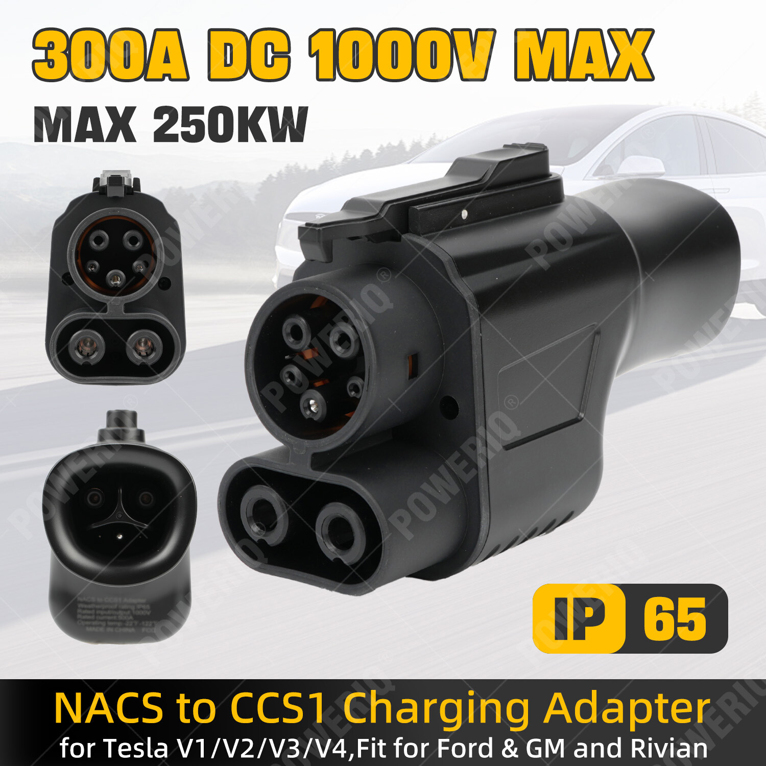 Tesla Supercharger (NACS) to CCS CCS1 EV Charging Adapter for Rivian Ford GM etc