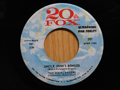 The Dixielanders rockabilly 45 Walk Easy bw Uncle John's Bongos on 20th Fox