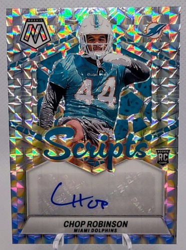 Chop Robinson 2024 Panini Mosaic Silver Prizm Rookie Scripts Autograph #RS-CRN