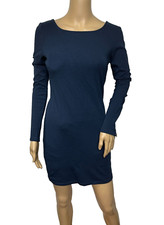 The vanity Room Navy Knit Long Sleeve Sheath Mini Dress Size XS