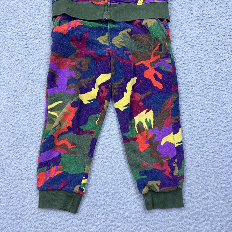 Ralph Lauren 5T Big Pony Multi Camuflaje Polar Cremallera Sudadera con Capucha + Conjunto Jogger Sudadera Niño Foto 3 de 4
