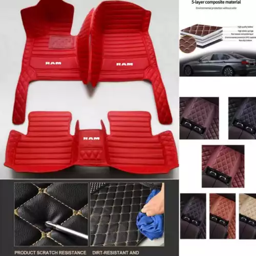 For Dodge RAM1500 Pickup Car Floor Mats Waterproof Carpets Cargo Custom Slips - Bild 8 von 40