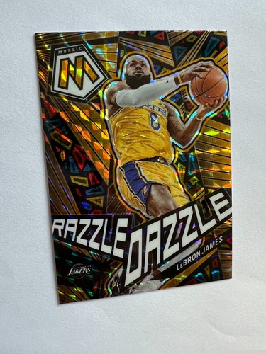 2022-23 Panini Mosaic Lebron James #5 Razzle Dazzle Prizm Lakers Case Hit SSP - Picture 3 of 22