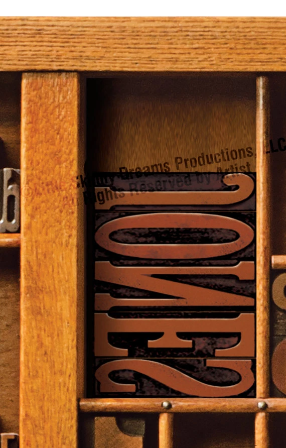 ART PRINT: Actual Size Lg. Hamilton Wood Type Drawer Art PRINT, CUSTOMIZABLE - Image 2 of 4