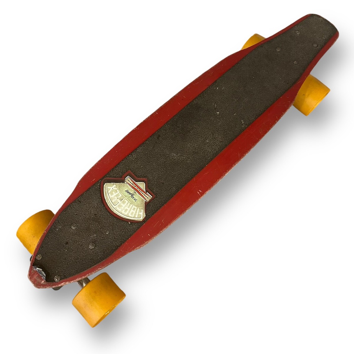 70s G&S Fibreflex double cutaway Slalom Skateboard 70mm Yellow