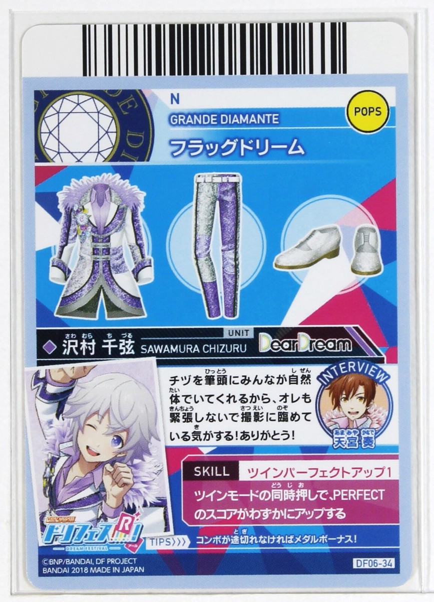 Dream Festival Dorifesu DCD Card DF06-34 N Chizuru Sawamura Bandai