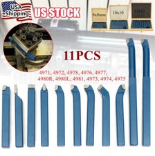 11Pcs 2/5'' 1/2'' Carbide Tip Tipped Lathe Metal Cutter Bit Turning Cutting Tool