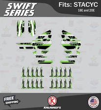 Graphics Kit for STACYC 18E 20E Electric Bike (All Years) Swift-green