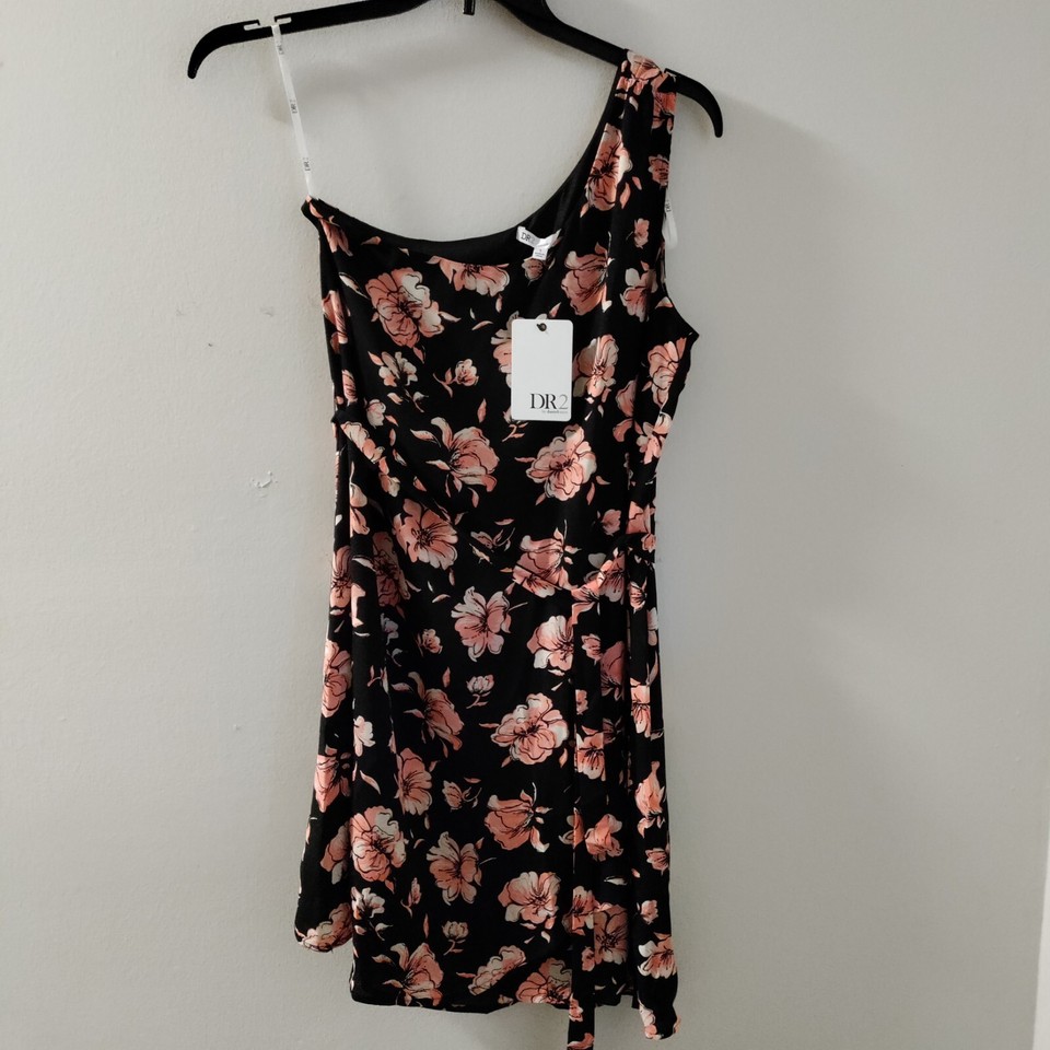 Daniel Rainn DR2 Women's Size Small Dress 1 Shoulder Black Floral eBay
