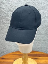Youth Solid Black Blank Baseball Ball Cap Hat Casual Strapback Port Company