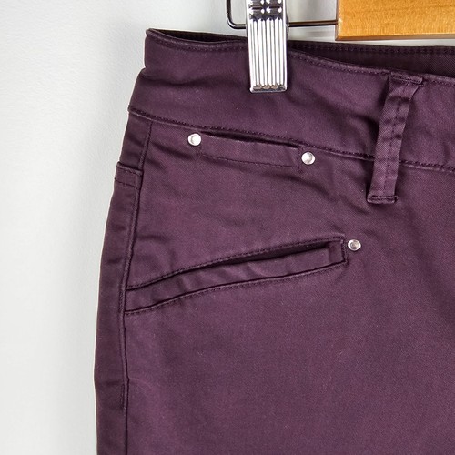Country Road Pants Womens Size 10 Purple Low Rise Skinny Leg Zip Fly Pockets - Picture 3 of 7