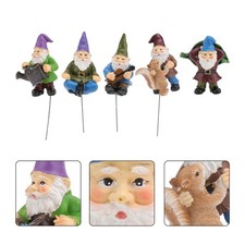 5 pezzi di nani ornamenti in resina nano decors decorazioni da giardino decori